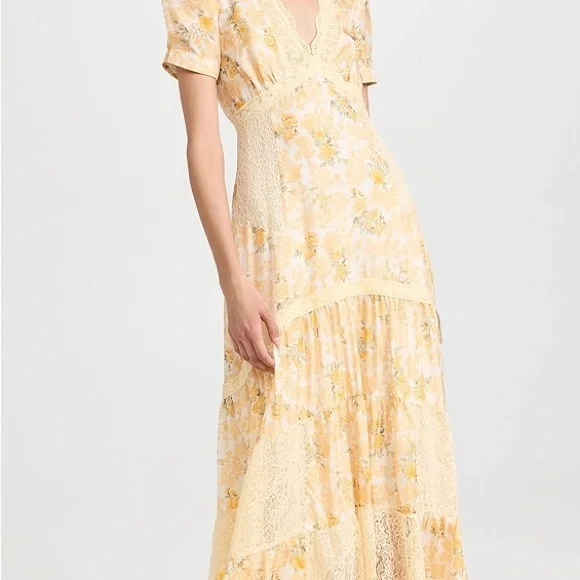 chinese dress ladies Roseline Chiffon Ruffle Maxi Dress